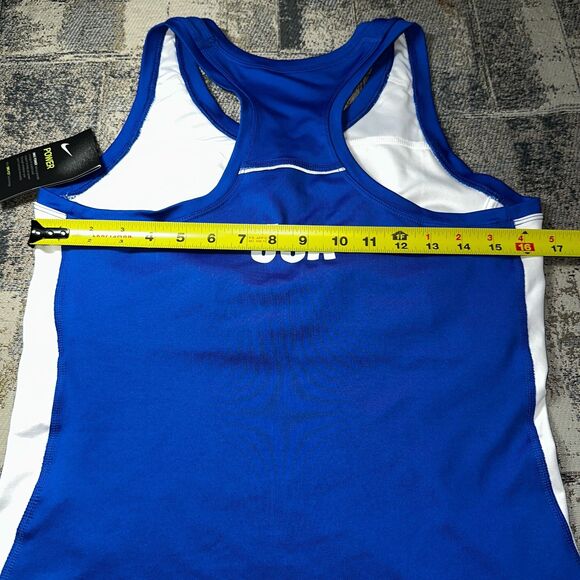 Nike Dri-Fit Racerback Tank Top Large Blue Running AKA Canoe Kayak Rescue USA - Picture 4 of 8